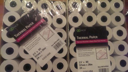 NCR Thermal Paper Rolls 2 1/4in X 85&#039; 48 Pack 9078-0582