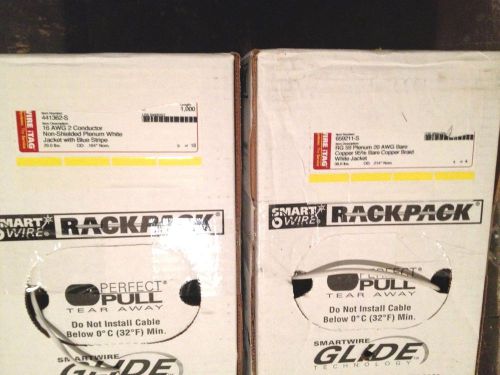 Rg 59 &amp;16/2 awg 1000&#039; ea. cctv and power total 2 boxes plenium windy city cable for sale