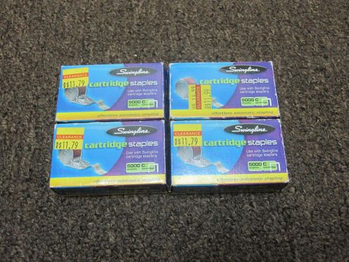 Lot of 4 x swingline cartridge staples 5000 count(each pack) c cartridge #50050 for sale