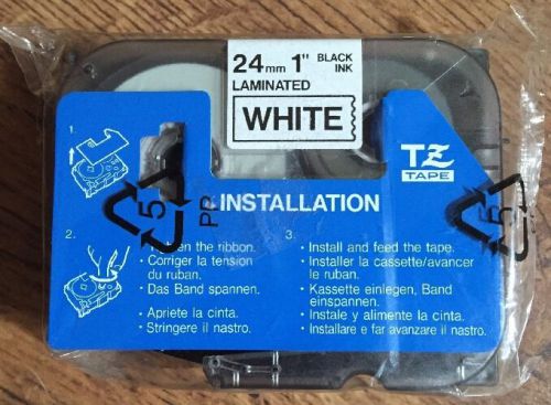 Compatible brother tz-251 p-touch laminated black on white tape 24mm 8m tze-251 for sale