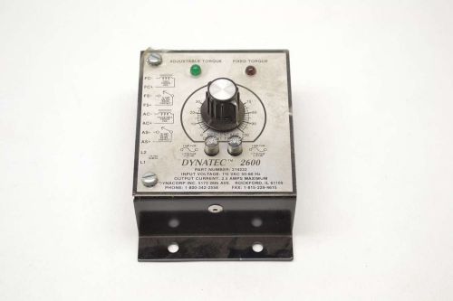 DYNACORP 214232 2600 DYNATEC ADJUSTABLE FIXED BRAKE 115V-AC CONTROLLER B491075