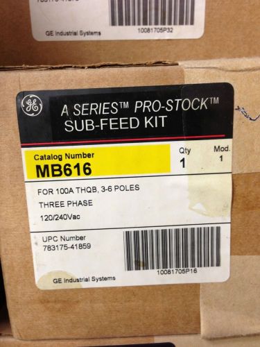 General Electric #MB233 Sub Feed Kit 250A     3 POLE   3 PH