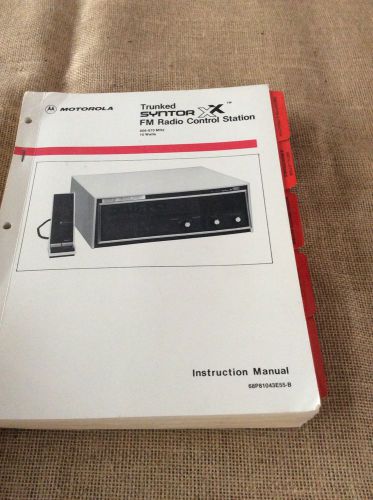 Vintage Motorola Trunked Syntor Xx Fm Radio Control Manual