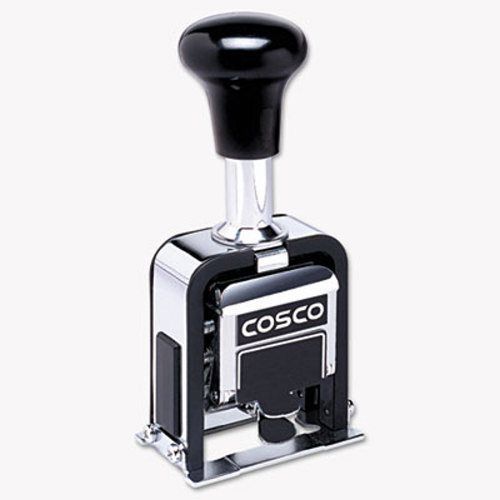 Cosco 2000 PLUS Numbering Machine, 6 wheels, Self-Inking, Black (COS026138)