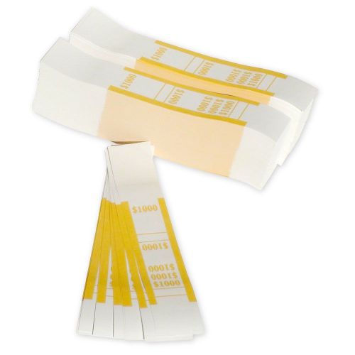 MMF 401000 Self-adhesive Currency Straps, Yellow, $1,000 In $10 Bills, 1000