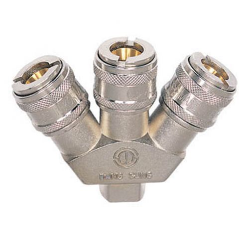 3 Way Air coupler 1/4&#034; Pneumatic Quick Release fitting Manifold Connector Tools