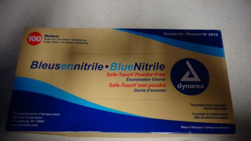 Blue Nitrile Safe Touch Powder Free Examination Gloves