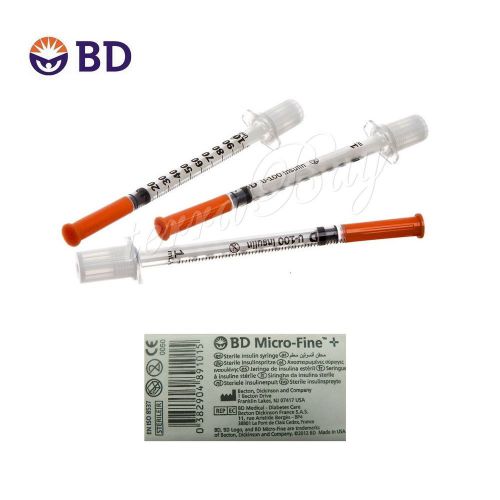 Becton Dickinson BD Micro-Fine Plus U-100 Sterile Syringes 0,5ml 1ml x 29G (x10)