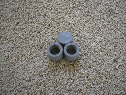 Lot of 3, chemtrol 1 1/2&#034; schedule 80 cpvc threaded cap for sale