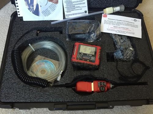 New rki gx-2009 confined space 4 gas monitor detector &amp; kit has it all! for sale