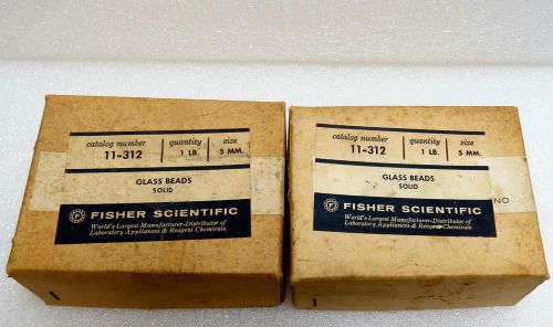 FISHER SCIENTIFIC ~ 2-1 LB BOXS ~ 5 MM SOLID GLASS BEADS PART NUMBER 11 312