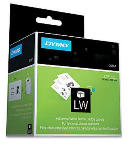 Dymo Adhesive White Name Badge Labels LW 2 1/4&#034; x 4&#034;  250ct #30857