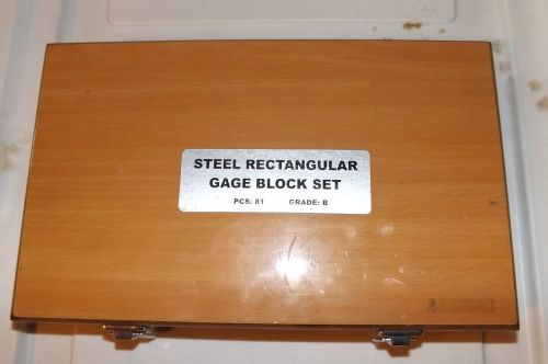 Steel rectangular gage block set grade b 81 pcs. for sale