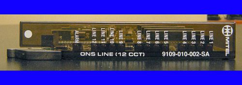 MITEL (12 Circuit) ONS LINE CARD 9109-010-002 (or 000) Refurbished 1 yr Warranty