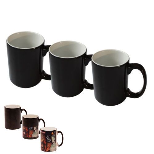 10 pcs Blank Color Changing Coated Mugs Cups Sublimation Transfer  Magic Mug