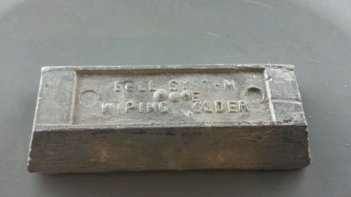 Vintage &#034;bell system e wiping solder&#034; lead soldering 5 lb. bar western electric! for sale