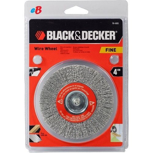 Black &amp; Decker 70-605 4&#034; Fine Wire Wheel With 1/4&#034; Shank (2 pack)