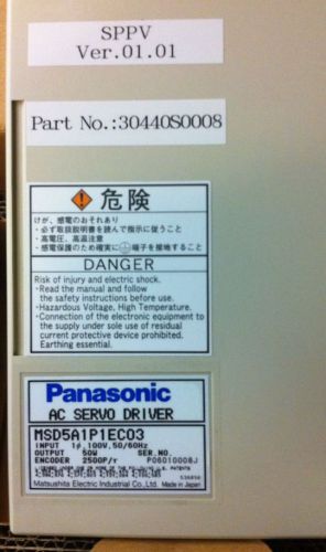 Panasonic Servo Driver MSD5A1P1EC03 100V 50W