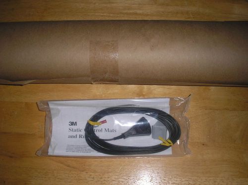 3M STATIC DISSIPATIVE TABLE MAT WITH GROUND CABLE BROWN 2&#039; X 4 &#039; NOS