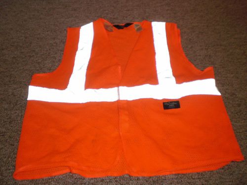 Walls work wear class 2 level 3 orange reflective vest large 42-44 chest euc for sale