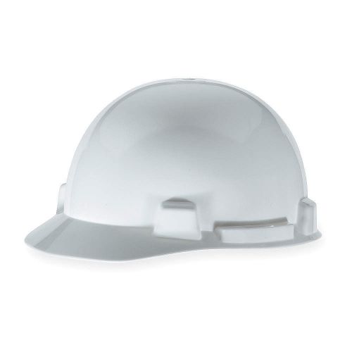 Hard hat, frtbrim, slotted, 4rtcht, white 10074067 for sale