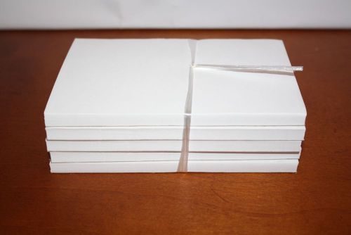 5 Blank White Notepads, 100 sheets each, 6 x 4 inches, NEW!