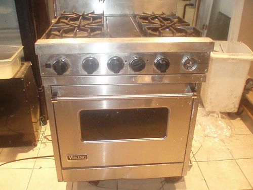 VIKING 4 BURNER GAS STOVE ELECTRIC CONVECTION OVEN 30&#034; WIDE DETROIT