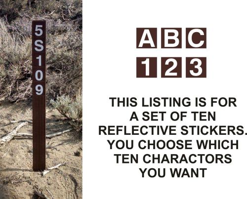 Reflective Dirt Road Trail Markers for USFS Forest Service and BLM 3&#034;x3&#034;