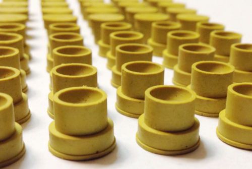 25 zerk grease fitting caps - lubricaps - yellow - made in the usa for sale