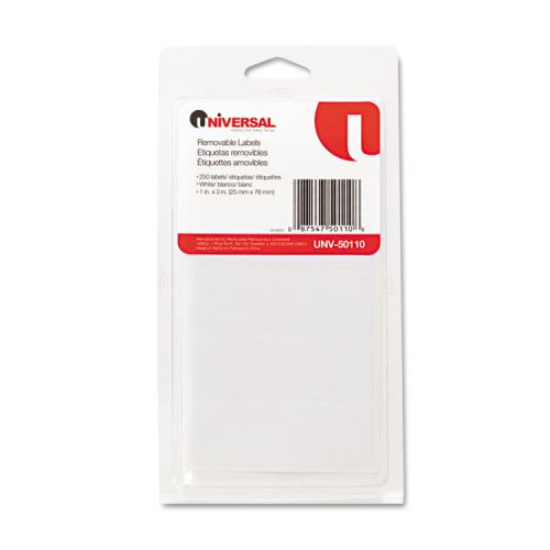 Removable self-adhesive multi-use labels, 1 x 3, white, 250/pack for sale