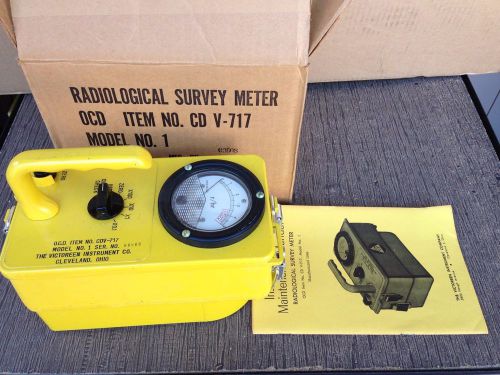 Victoreen CDV-717 Civil Defense Geiger Counter Survey Meter Radiation Detector