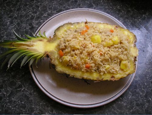 Thai Food Delicious Pineapple Fried rice  Recipe DIY Delivery Set 5