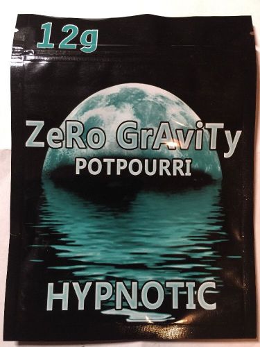 100 Zero Gravity Hypnotic12g  EMPTY mylar ziplock bags (good for crafts jewelry)