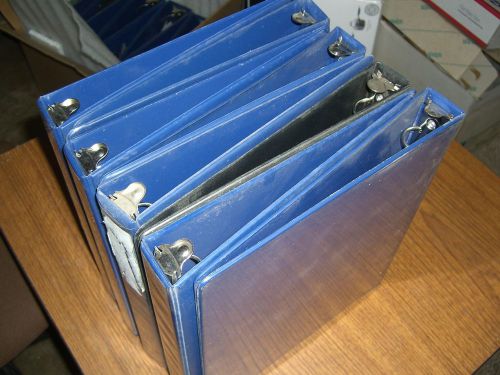 Lot of 8 -1 ” ring binders blue (three rings) holds 8-1/2&#034; x 11&#034; sheets no res. for sale