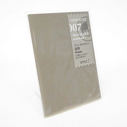 Midori Travelers Notebook (Refill 007) Passport Size Weekly Diary