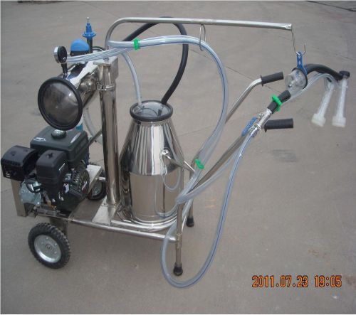 Portable gas vaccuum pump milking machine - goat - single - factory direct - for sale