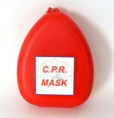 Cpr pocket size mask mouth to mouth face shield first aid kit red hard box new for sale