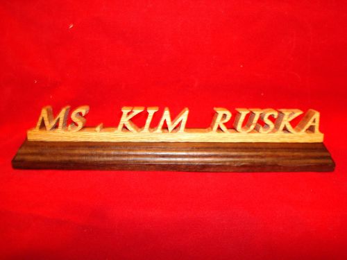 Wooden desk name plates.  Personalized &amp; Handcrafted from American Hard Woods