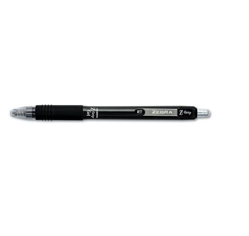 Zebra Z-Grip Retractable Gel Pen Black Ink Medium 12 Pens 42410 - Brand New Item