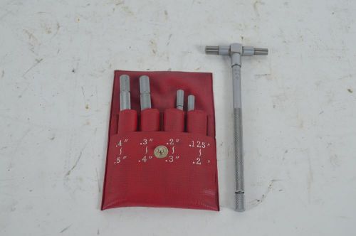 Mitutoyo 5 piece Telescoping Gage Set &#034;A-D&#034; .4 .5 .3 .4 .2 .3 .125 .2