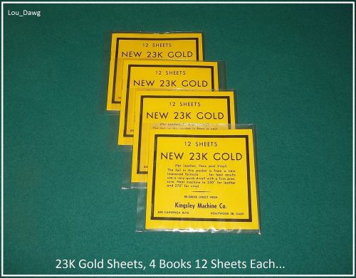 Kingsley  Machine ( 23K Gold Sheets, 4 Books 12 Sheets Each ) Hot Foil Stamping