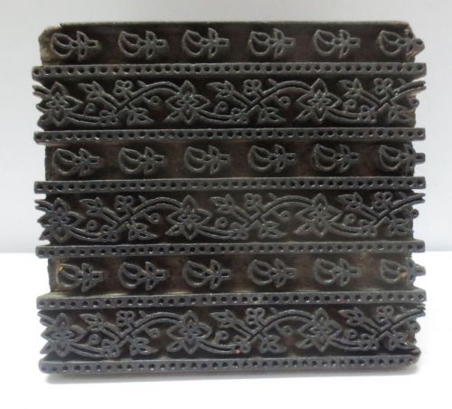 WOODEN HAND CARVED ANOKHI TEXTILE PRINT FABRIC BLOCK STAMP ANTIQUE FINE CARVING
