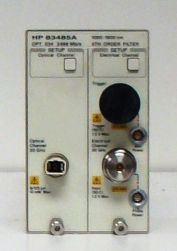 HP 83485A Optical Electrical Channel Plug-In Module w/ opt 034  4th order filter
