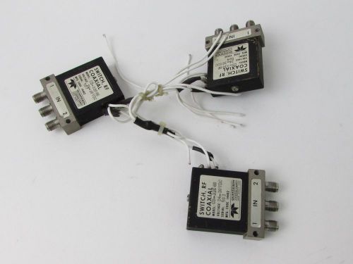 Lot of 3 Teledyne CS-33060 Coaxial RF Switches - 24 to 30VDC