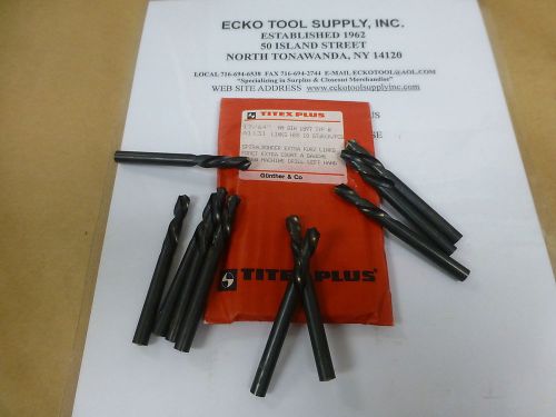 Screw machine drill left hand 17/64 dia high speed titex germany new 10pcs$18.50 for sale