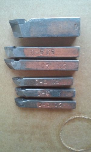 6 pcs lathe cutting tool carbide steel bits machinist estate lot for sale