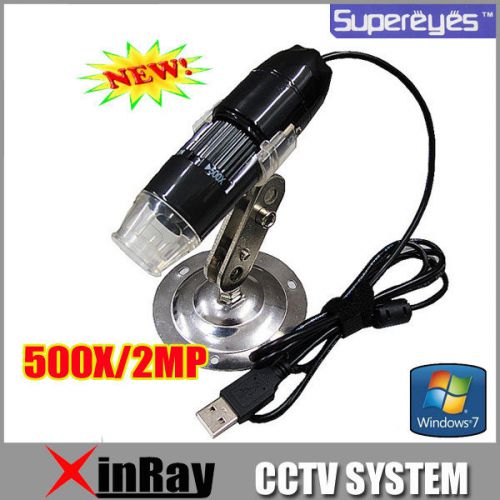 Endoscope Magnifier Camera 2.0MP With 8 LED 500X USB Digital Microscope XR-M500
