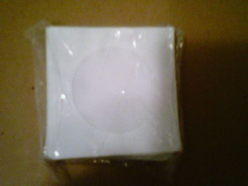 100 Pcs Mini CD DVD White Paper Sleeves with Clear Window Bag Case Envelopes AS