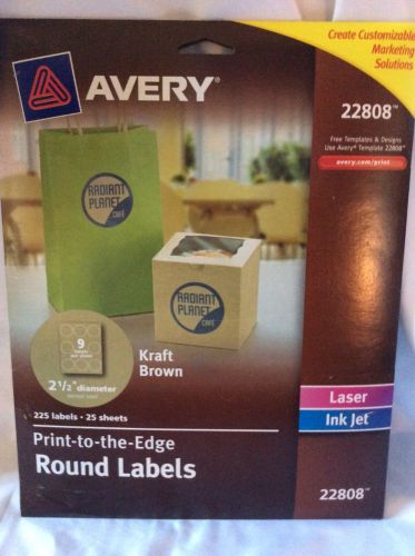 Avery easy peel print-to-the-edge label - 2.50&#034; diameter 25 / pack circle for sale
