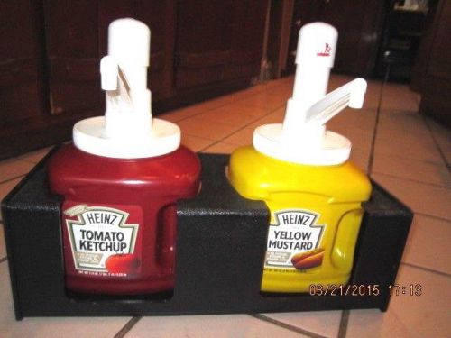 Heinz ketchup &amp; mustard black abs holder/dispenser/condiment organizer for sale